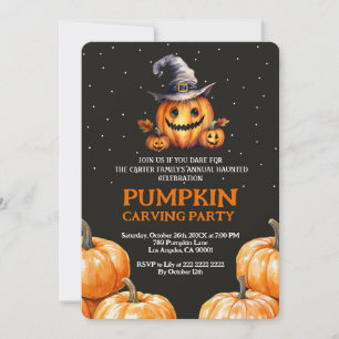 Halloween Pumpkin Carving Party Invite