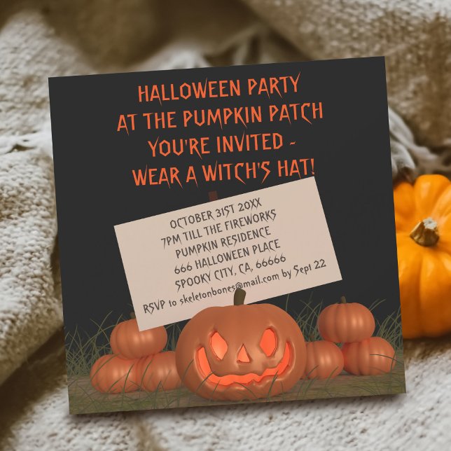 Halloween Pumpkin Carving Party Magnetic Invitation (Halloween Pumpkin Carving Party Magnetic Invitation just for you)