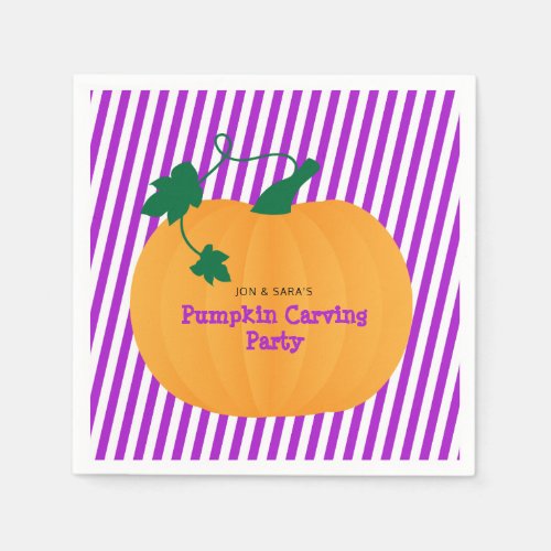 Halloween Pumpkin Carving Party Napkins