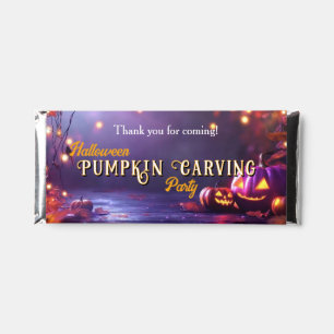 Halloween Pumpkin Carving Thank You Favor Hershey Bar Favors