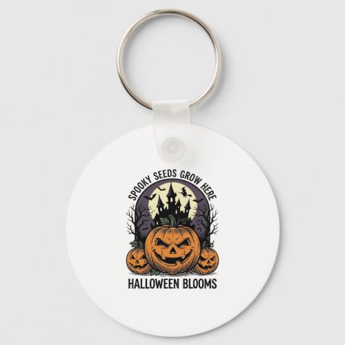 Halloween Pumpkin Castle Vintage Spooky Shirt_1 Keychain