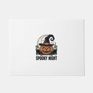 Halloween Pumpkin Cat Witch Hat Vintage Shirt_1 Doormat