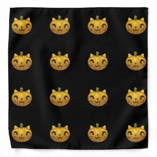Halloween Pumpkin Cats Bandana
