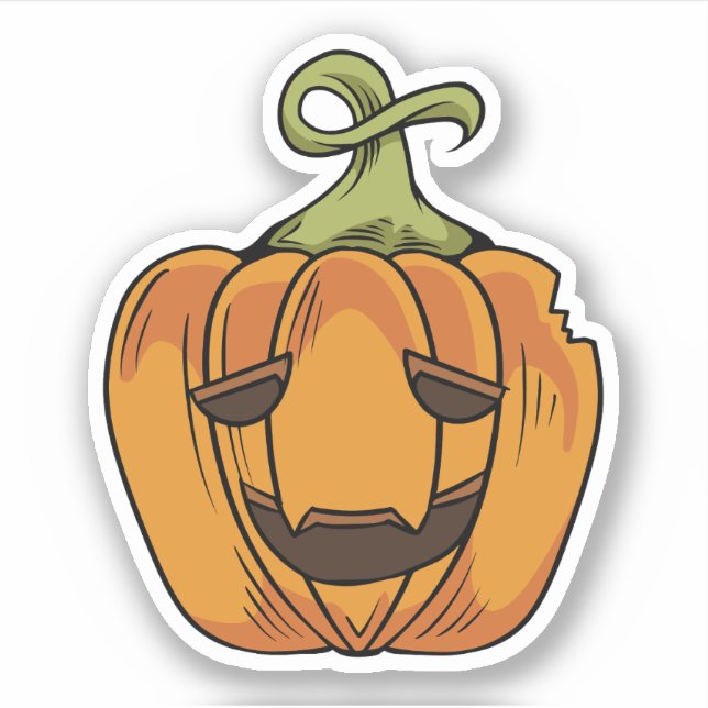 Halloween Pumpkin Character Sticker (Front)