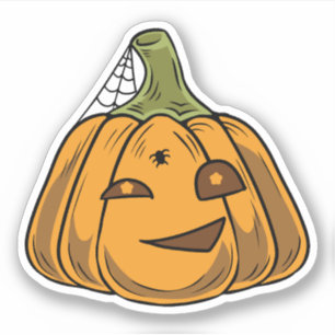 Halloween Pumpkin Character Sticker