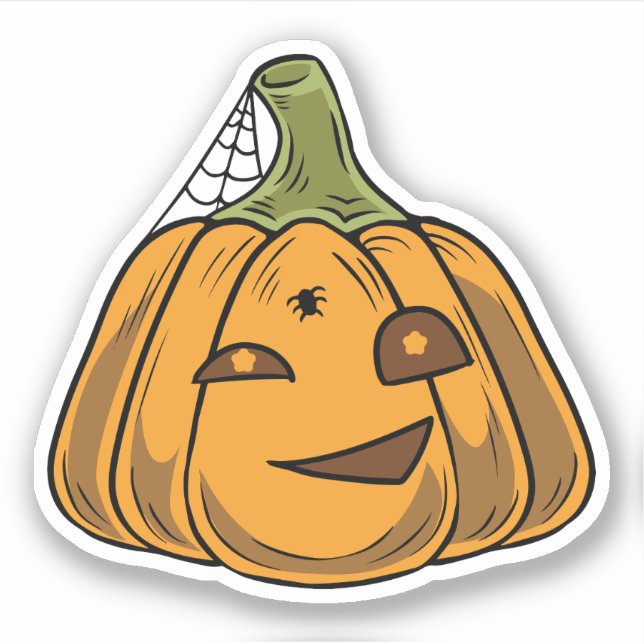 Halloween Pumpkin Character Sticker (Front)