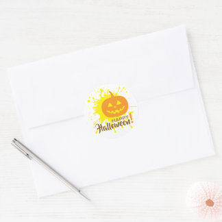 Halloween Pumpkin Classic Round Sticker