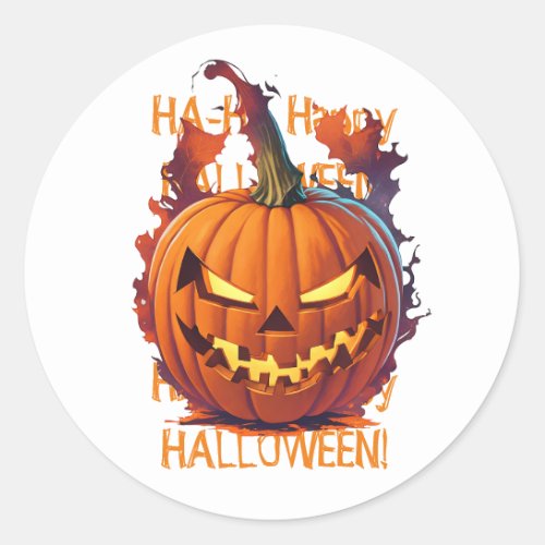Halloween Pumpkin Classic Round Sticker