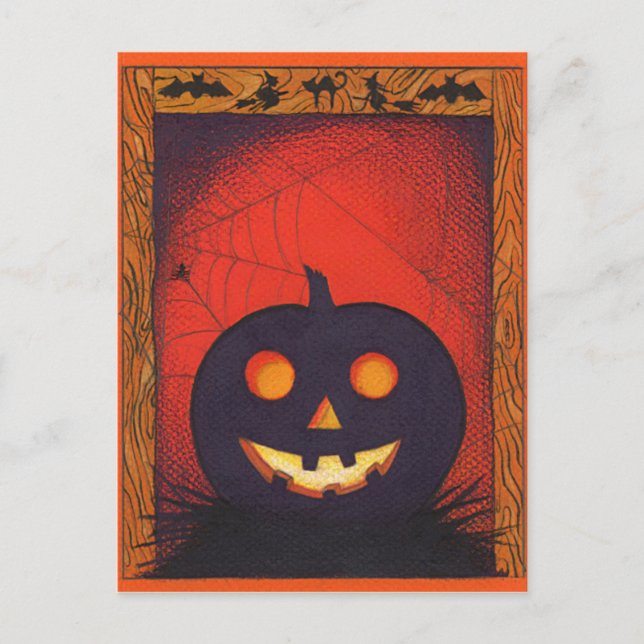 Halloween Pumpkin Collage Postcard (Front)