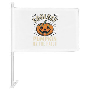 Halloween Pumpkin Coolest On The Patch Vintage_1 Car Flag