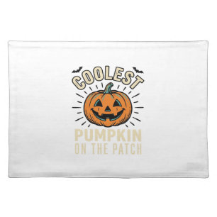 Halloween Pumpkin Coolest On The Patch Vintage_1 Cloth Placemat