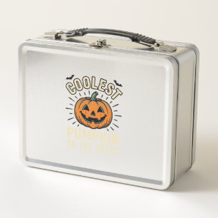 Halloween Pumpkin Coolest On The Patch Vintage_1 Metal Lunch Box