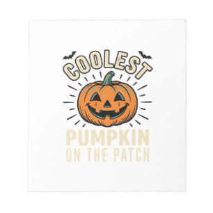 Halloween Pumpkin Coolest On The Patch Vintage_1 Notepad