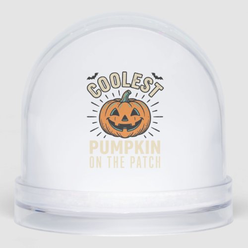 Halloween Pumpkin Coolest On The Patch Vintage_1 Snow Globe