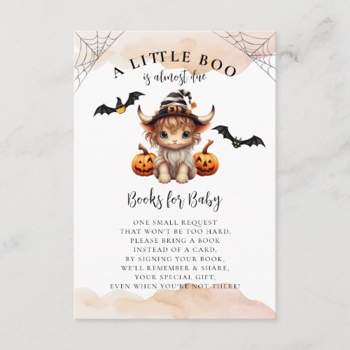 Halloween Pumpkin Cow Little Boo Books for Baby Enclosure Card