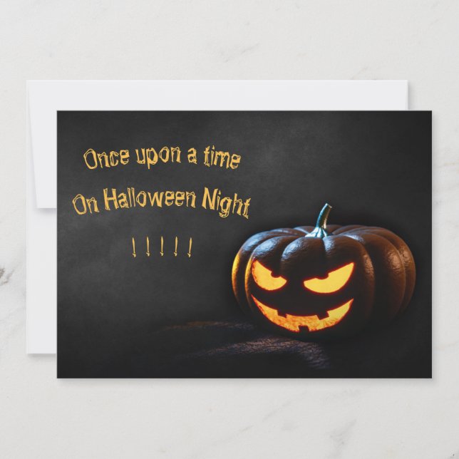 Halloween Pumpkin Creepy Horror Night Invitation (Front)