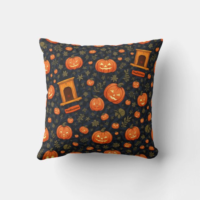 halloween pumpkin cushion (Back)