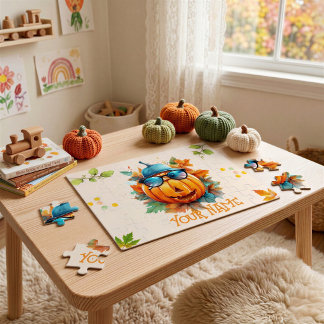 Halloween Pumpkin Customized Kids Puzzle Activity