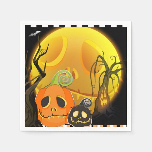 Halloween Pumpkin Cute Whimsical Party Paper Napkins