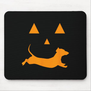 Halloween Pumpkin Dachshund Jack-o-lantern  Costum Mouse Pad