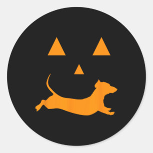 Halloween Pumpkin Dachshund Jack-o-lantern Costume Classic Round Sticker