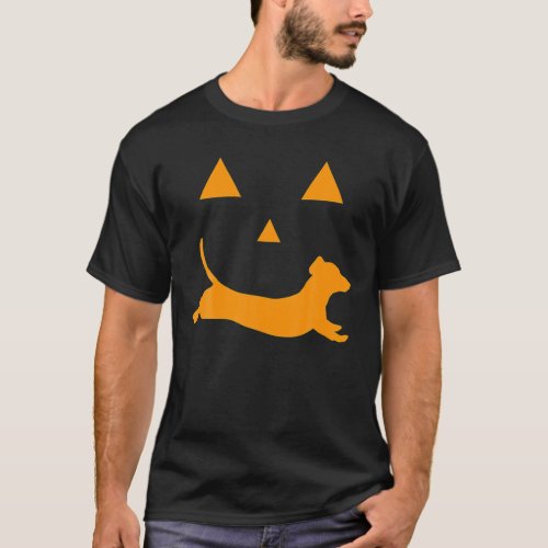 Halloween Pumpkin Dachshund Jack_O_Lantern T_Shirt