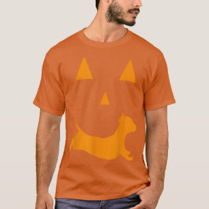 Halloween Pumpkin Dachshund Jackolantern Costume T-Shirt