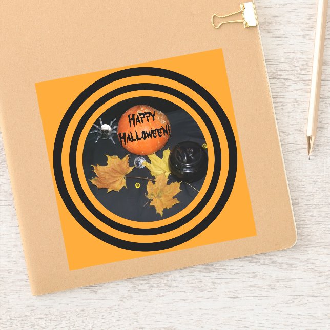Halloween Pumpkin decorating Sticker (Notebook)