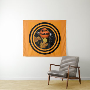 Halloween Pumpkin decorating Tapestry