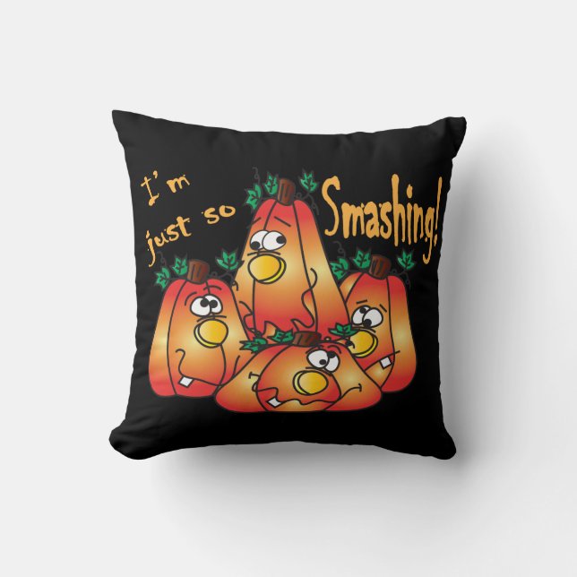Halloween - Pumpkin Design Throw Pillow (Front)