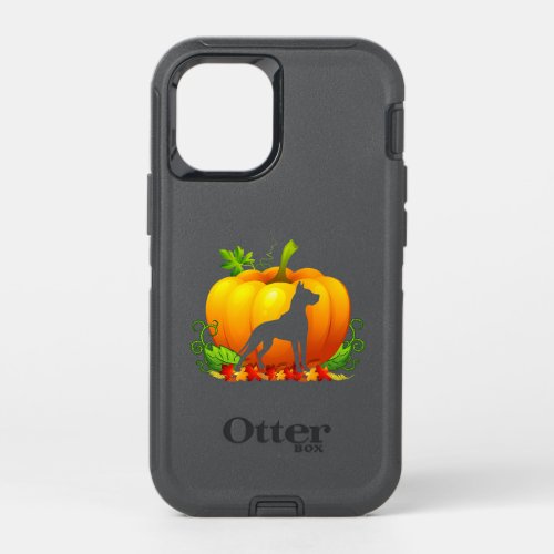 Halloween Pumpkin Doberman Lover Dog Owner OtterBox Defender iPhone 12 Mini Case