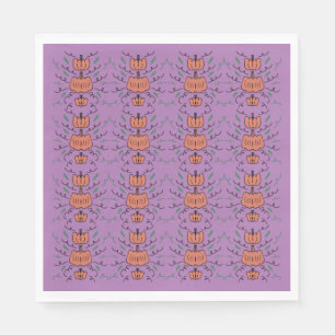 Halloween Pumpkin Doodle Seamless Pattern     Napkins
