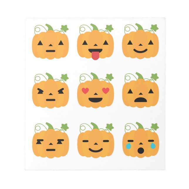 halloween pumpkin emojis notepad (Front)