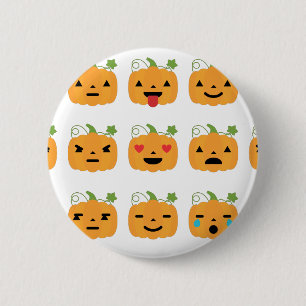 halloween pumpkin emojis pinback button