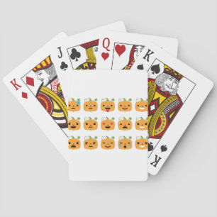 halloween pumpkin emojis poker cards