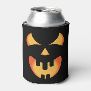 Halloween pumpkin face can cooler
