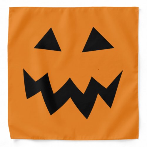 Halloween pumpkin face carving head bandana