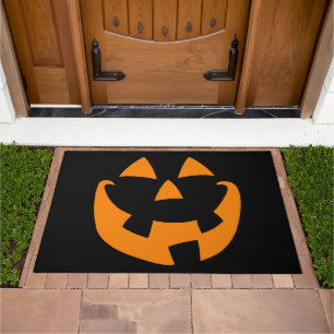 Halloween Pumpkin Face Doormat