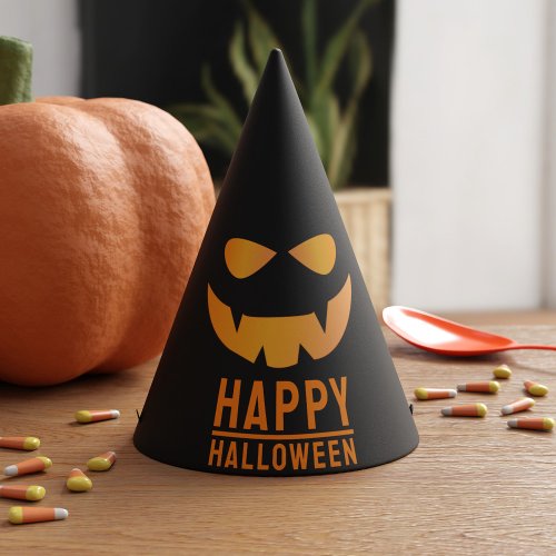 Halloween Pumpkin Face Jack O Lantern Party Hat