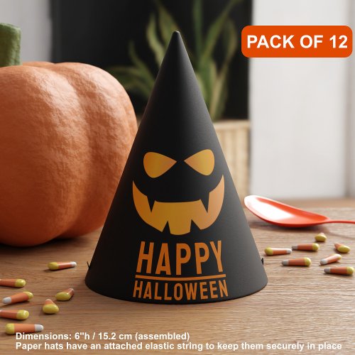 Halloween Pumpkin Face Jack O Lantern Party Hat