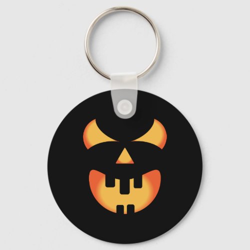 Halloween pumpkin face keychain
