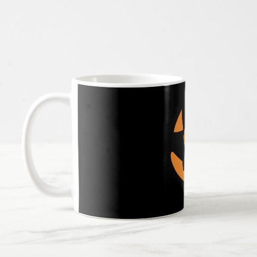 Halloween Pumpkin Face Orange Heart Nose Coffee Mug