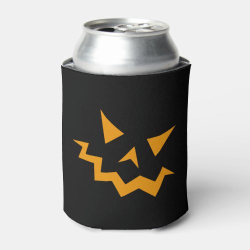 Halloween Pumpkin Face _ Orange Horror Can Cooler