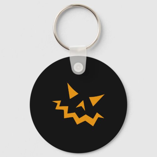 Halloween Pumpkin Face _ Orange Horror Keychain