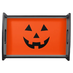 Halloween Pumpkin Face Serving Tray