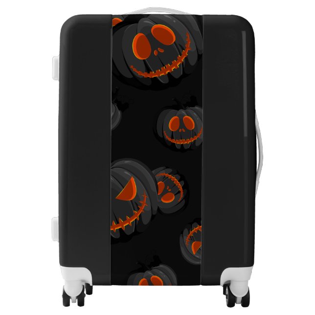 Halloween Pumpkin Face Spooky Pattern Luggage (Front)