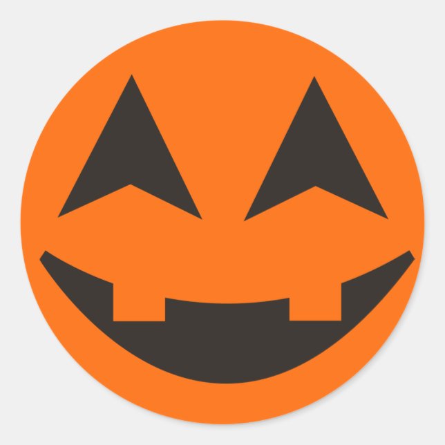 Halloween Pumpkin Face Sticker 13 (Front)