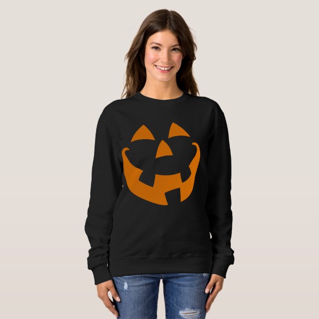 Halloween Pumpkin Face Sweatshirt (Front Full)