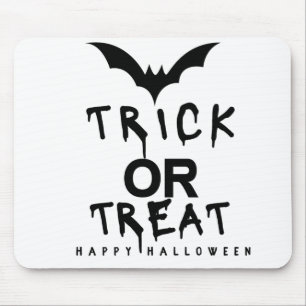 Halloween Pumpkin Face Trick or Treat Style Mouse Pad