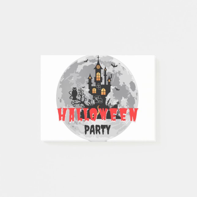 Halloween Pumpkin Face | Trick or Treat Style Post-it Notes (Front)